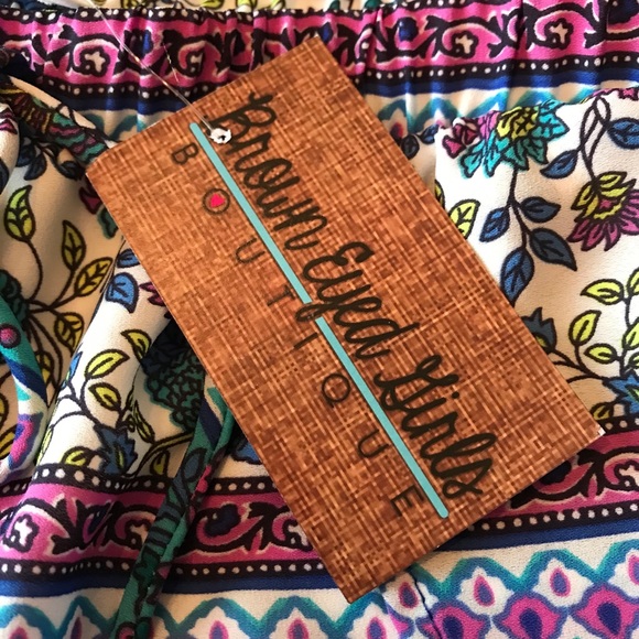 NWT Peach Love size M paisley & floral shorts - Picture 7 of 13